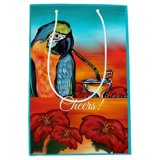 Party Parrots Mittlere Geschenktüte (Vorderseite)