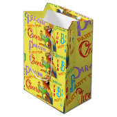 Party Parrots Mittlere Geschenktüte (Vorderseite Schrägansicht)
