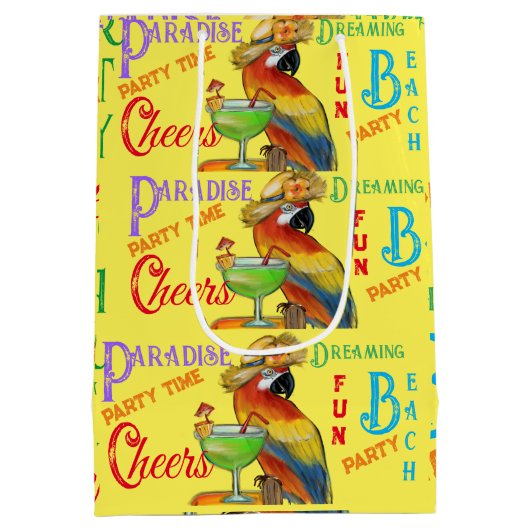 Party Parrots Mittlere Geschenktüte (Rückseite)