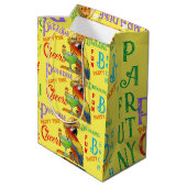 Party Parrots Mittlere Geschenktüte (Rückseite Schrägansicht)