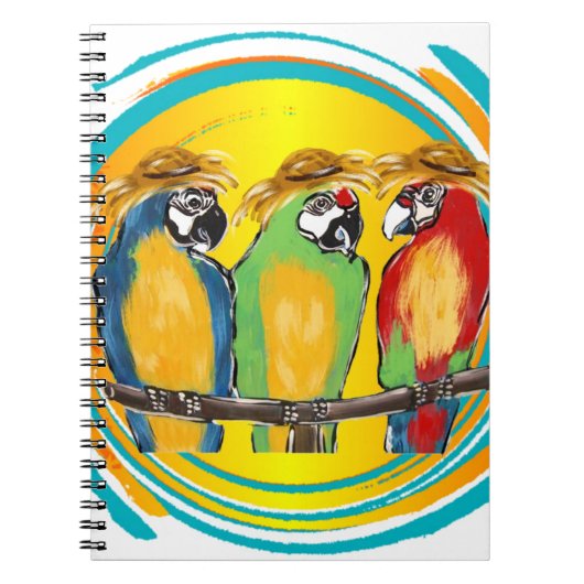 PARTY PARROTS NOTIZBLOCK (Vorderseite)