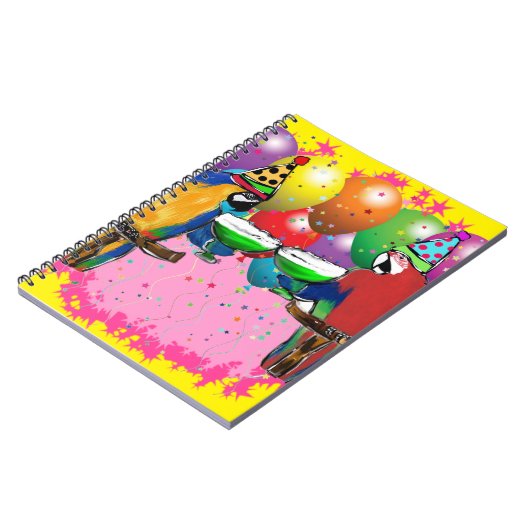 PARTY PARROTS NOTIZBLOCK (Linke Seite)