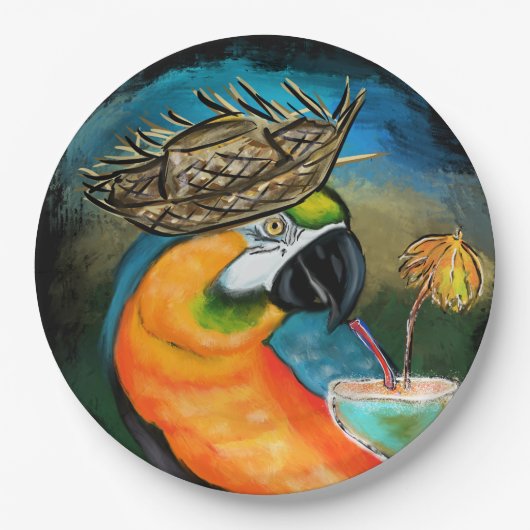 Party Parrots Pappteller (Vorderseite)