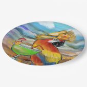 Party Parrots Pappteller (Schrägansicht)