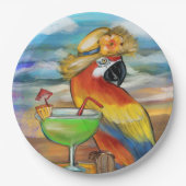 Party Parrots Pappteller (Vorderseite)