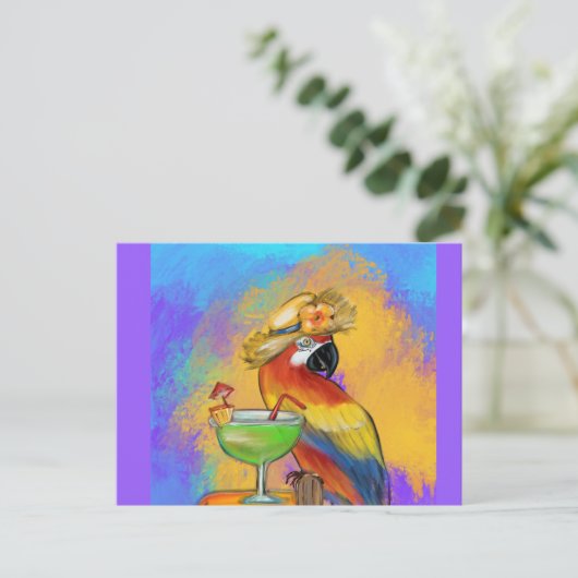 Party Parrots Postkarte (Stehend Vorderseite)