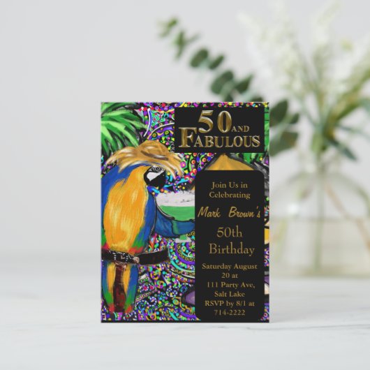 Party Parrots Postkarte (Stehend Vorderseite)