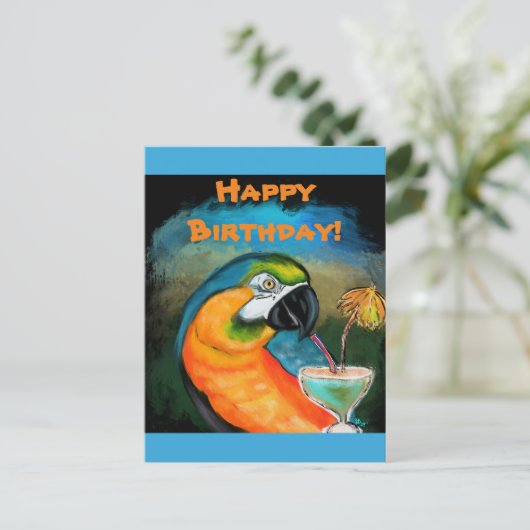 Party Parrots Postkarte (Stehend Vorderseite)