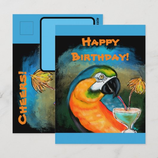 Party Parrots Postkarte (Vorne/Hinten)