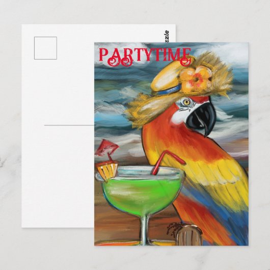 Party Parrots Postkarte (Vorne/Hinten)