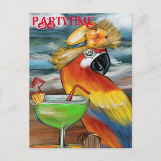 Party Parrots Postkarte (Vorderseite)