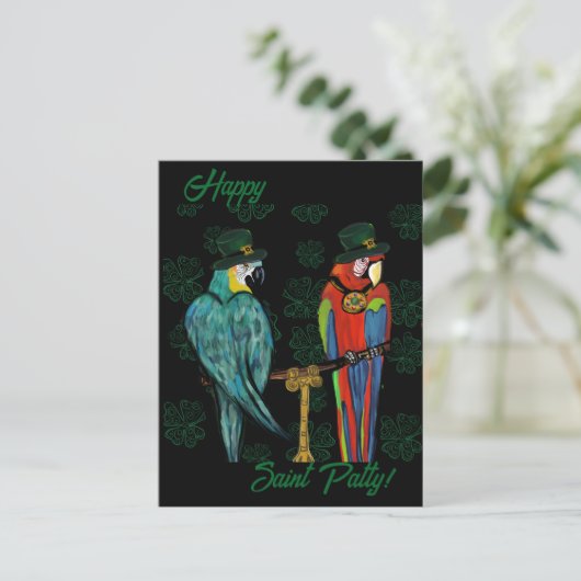 PARTY PARROTS POSTKARTE (Stehend Vorderseite)