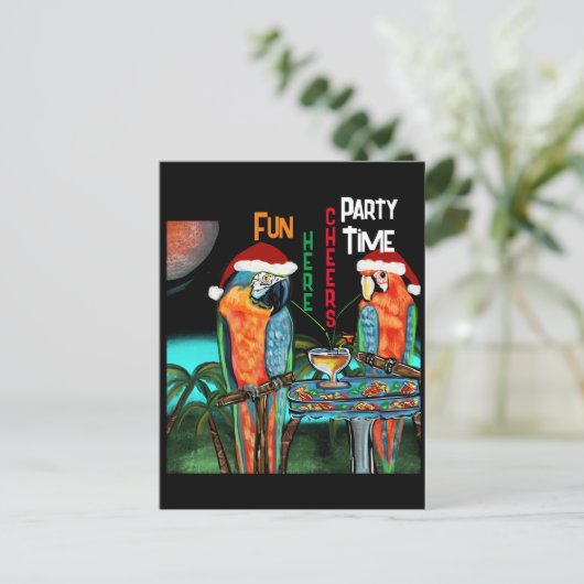PARTY PARROTS POSTKARTE (Stehend Vorderseite)