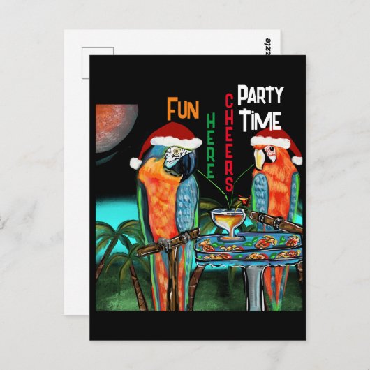 PARTY PARROTS POSTKARTE (Vorne/Hinten)