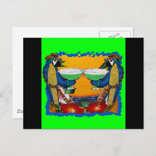 Party Parrots Postkarte (Vorne/Hinten)