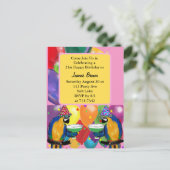 Party Parrots Postkarte (Stehend Vorderseite)