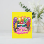 PARTY PARROTS POSTKARTE (Stehend Vorderseite)