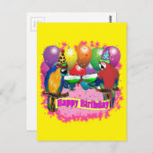 PARTY PARROTS POSTKARTE (Vorne/Hinten)