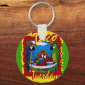 Party Parrots Schlüsselanhänger (Vorderseite)