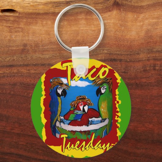 Party Parrots Schlüsselanhänger (Vorderseite)