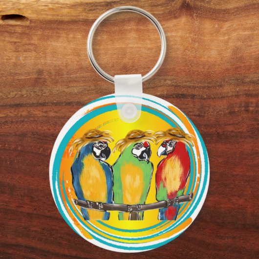 PARTY PARROTS SCHLÜSSELANHÄNGER (Vorderseite)