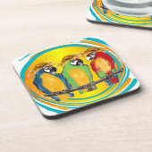 PARTY PARROTS UNTERSETZER (Linke Seite)