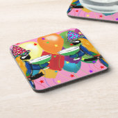 Party Parrots Untersetzer (Linke Seite)