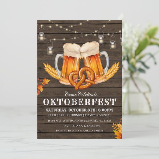 Party, Party des Oktoberfests, Einladung (Stehend Vorderseite)