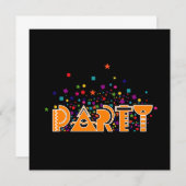 Party, Party Einladung (Vorne/Hinten)