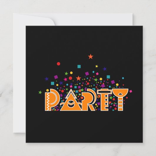 Party, Party Einladung (Vorderseite)