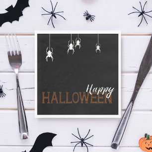 Party Party-glückliches orange Halloween-Spinnen- Serviette