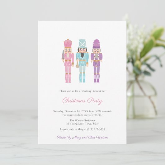 Party Pastel Nutcracker Einladung (Stehend Vorderseite)