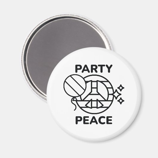 Party Peace Magnet (Vorderseite/Rückseite)