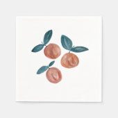 Party Peach Painting Fruit Illustration Serviette (Vorderseite)