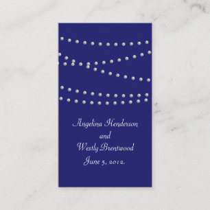 Party Pearls auf der Indigo Wedding Website Card Begleitkarte