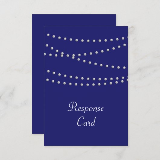 Party Pearls auf Indigo UAWG RSVP Karte (Vorne/Hinten)
