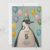 Party Penguin Einladung (Vorderseite)