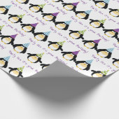 Party Penguin Geschenkpapier (Ecke)
