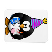 Party Penguin Magnet (Horizontal)
