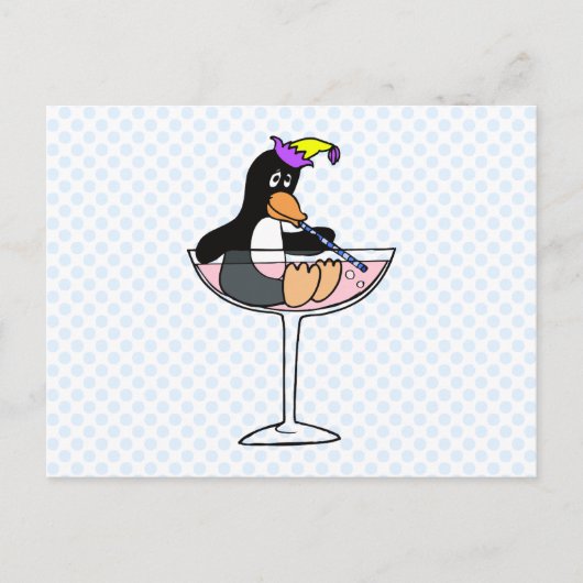 Party Penguin Postkarte (Vorderseite)