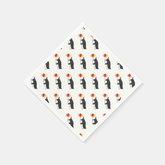 Party Penguin Serviette (Ecke)
