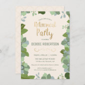 Party Pension Invite, Eleganter Blumengarten Einladung (Vorne/Hinten)