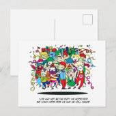 Party People Illustration Postkarte (Vorne/Hinten)