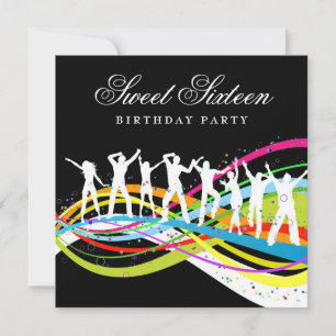 Party People Sweet Sechzehnter Geburtstag Einladun Einladung