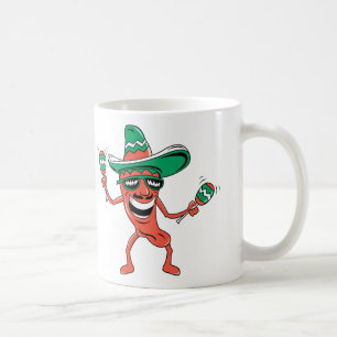 Party Pepper in Sombrero mit Maracas Kaffeetasse
