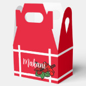 Party Personalisiert Red Hibiskus Gable Box Geschenkschachtel (Geöffnet)