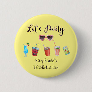 Party Personalisierter Sommertext Button