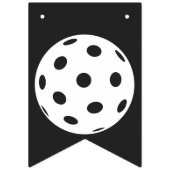 Party Pickleball Black Theme Geburtstagsparty Wimpelkette (Erste Fahne)