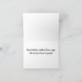 Party Pig Card Karte (Innenseite)