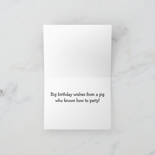 Party Pig Card Karte (Innenseite)